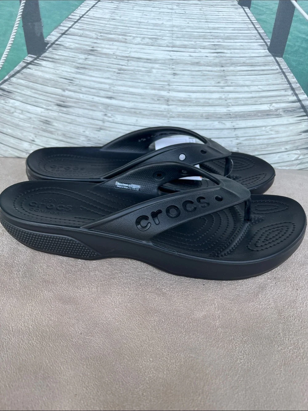 CROCS Black Men’s Bayla II Flip Sandals